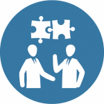 phoca_thumb_l_Management-Business-figure-out-puzzle-on-blue-circul--background-Icon